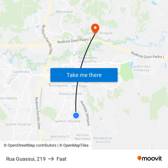 Rua Guassui, 219 to Faat map
