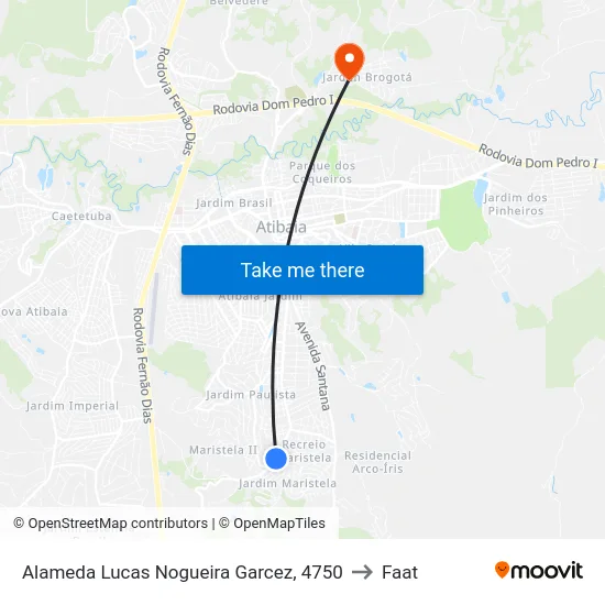 Alameda Lucas Nogueira Garcez, 4750 to Faat map