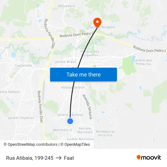 Rua Atibaia, 199-245 to Faat map