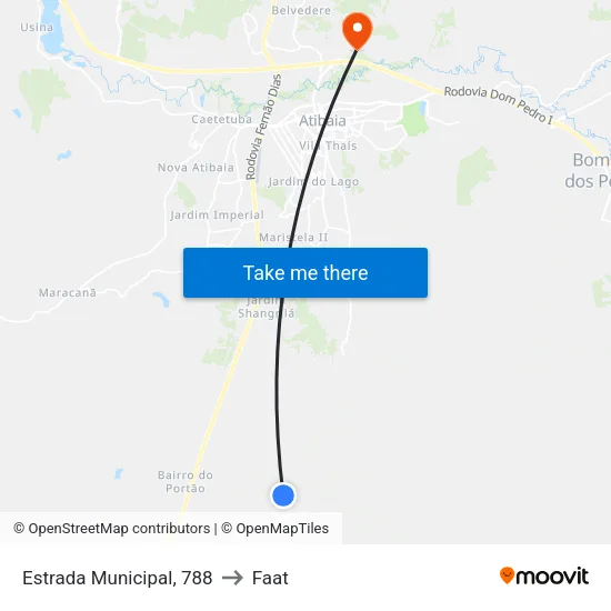 Estrada Municipal, 788 to Faat map