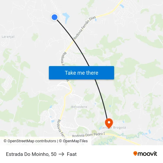 Estrada Do Moinho, 50 to Faat map