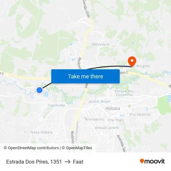 Estrada Dos Píres, 1351 to Faat map