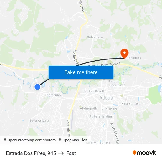 Estrada Dos Píres, 945 to Faat map