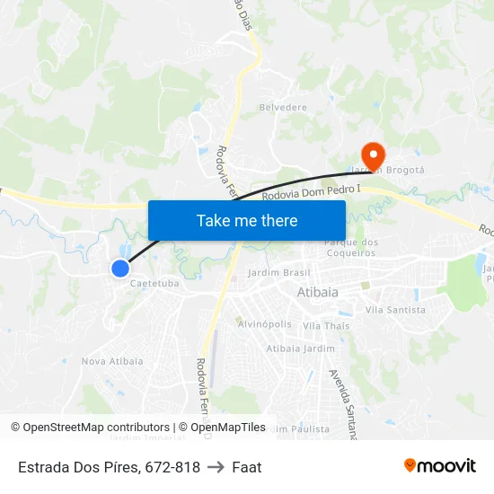 Estrada Dos Píres, 672-818 to Faat map