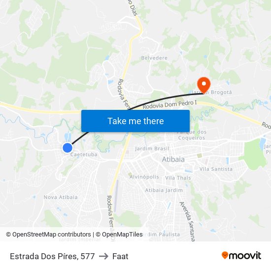 Estrada Dos Píres, 577 to Faat map