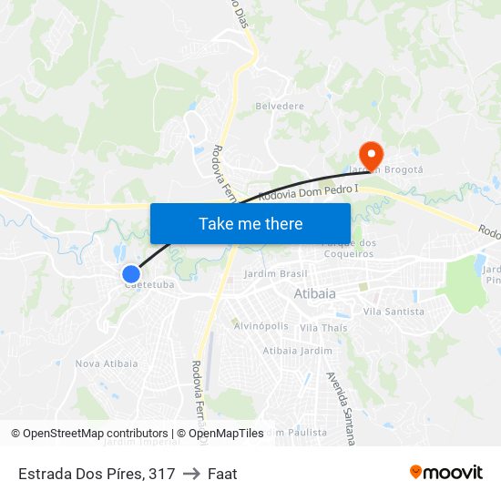 Estrada Dos Píres, 317 to Faat map