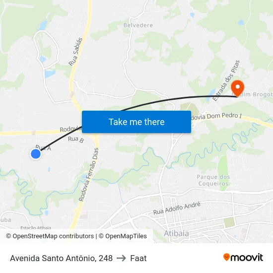 Avenida Santo Antônio, 248 to Faat map