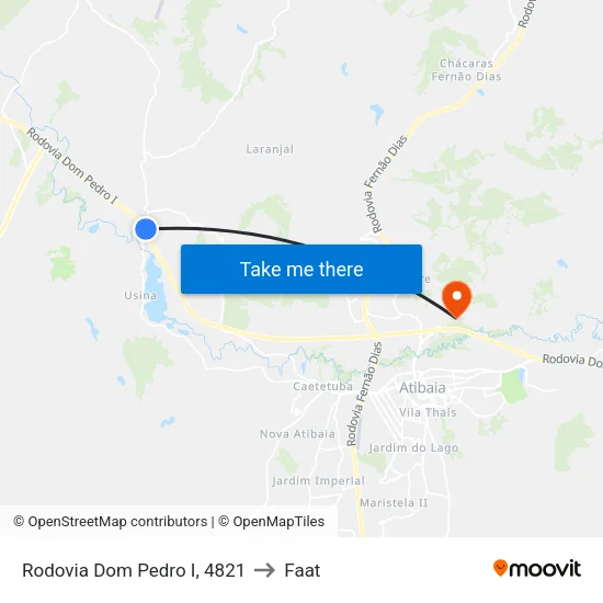 Rodovia Dom Pedro I, 4821 to Faat map