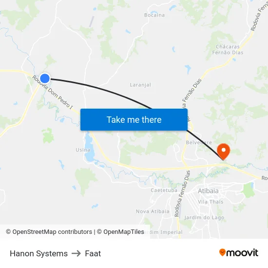 Hanon Systems to Faat map
