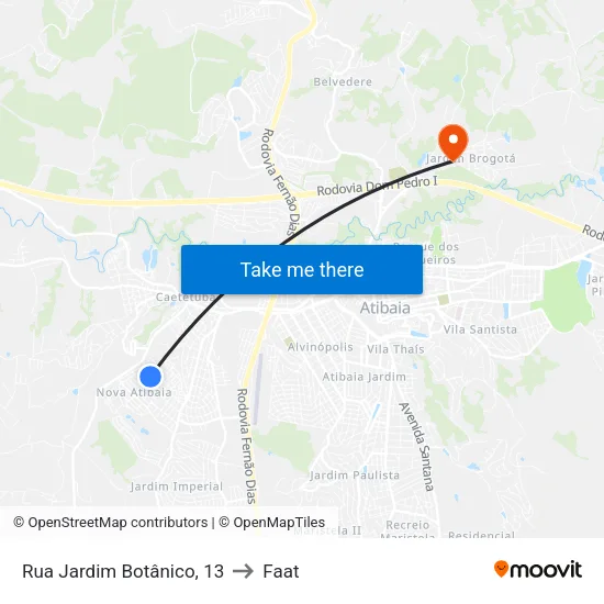 Rua Jardim Botânico, 13 to Faat map