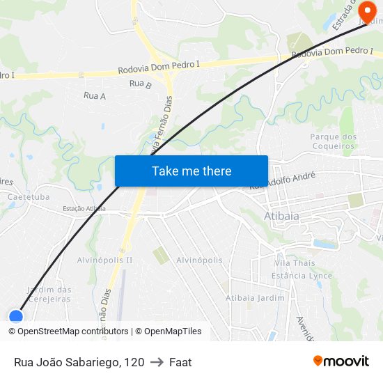 Rua João Sabariego, 120 to Faat map