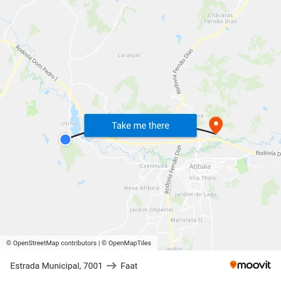 Estrada Municipal, 7001 to Faat map