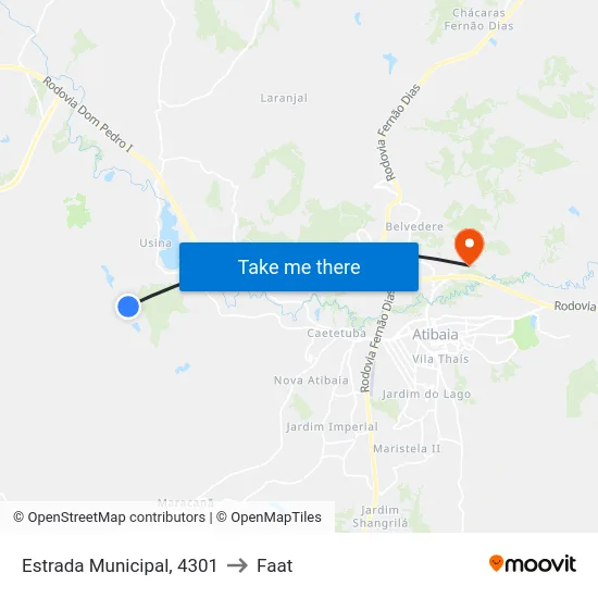 Estrada Municipal, 4301 to Faat map