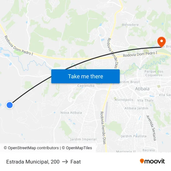 Estrada Municipal, 200 to Faat map