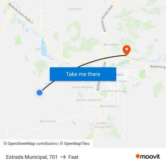 Estrada Municipal, 701 to Faat map