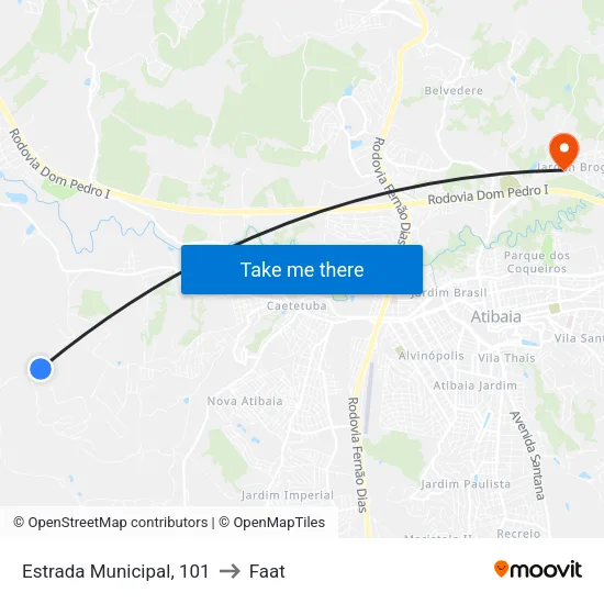 Estrada Municipal, 101 to Faat map