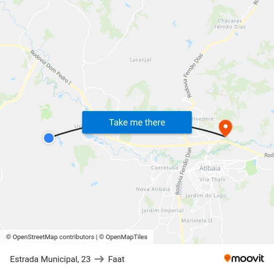 Estrada Municipal, 23 to Faat map