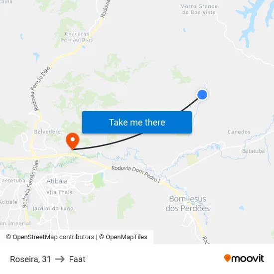 Roseira, 31 to Faat map