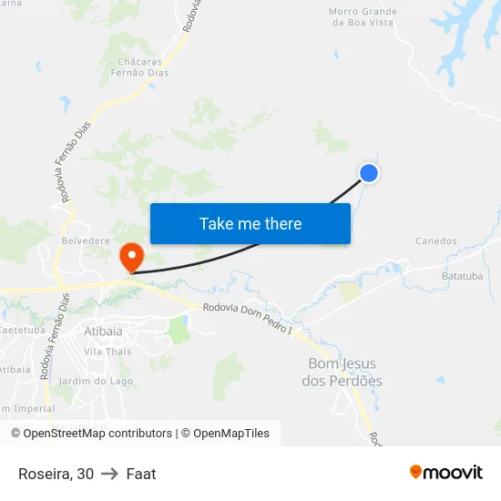 Roseira, 30 to Faat map