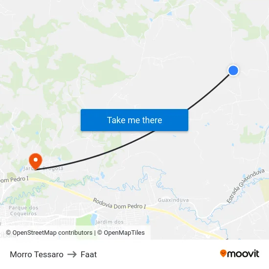 Morro Tessaro to Faat map