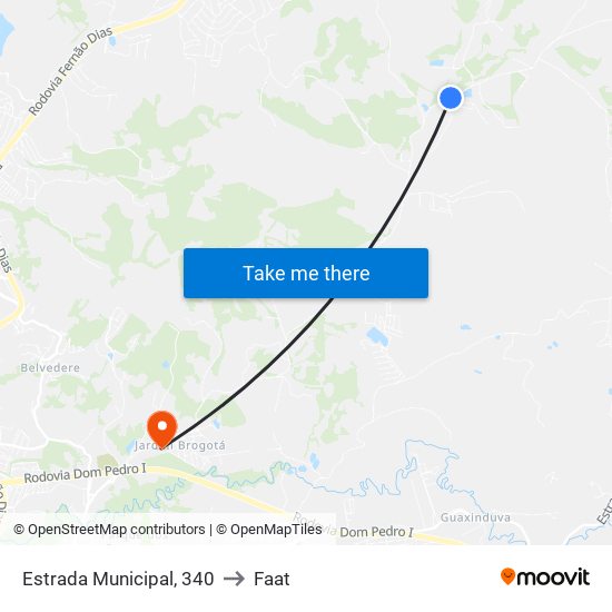 Estrada Municipal, 340 to Faat map