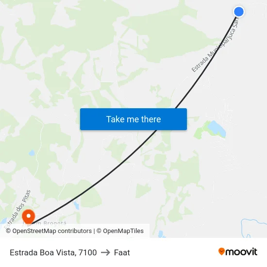 Estrada Boa Vista, 7100 to Faat map