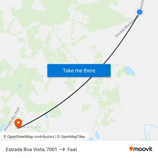 Estrada Boa Vista, 7001 to Faat map