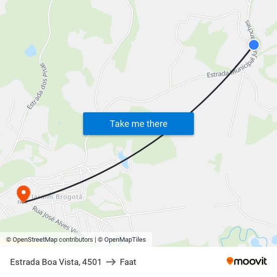 Estrada Boa Vista, 4501 to Faat map