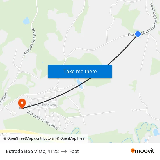 Estrada Boa Vista, 4122 to Faat map