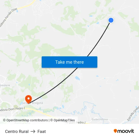 Centro Rural to Faat map