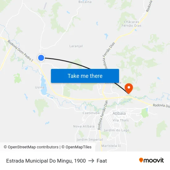 Estrada Municipal Do Mingu, 1900 to Faat map