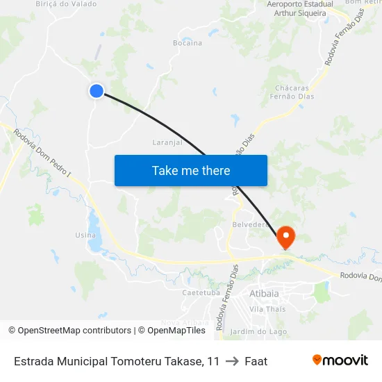 Estrada Municipal Tomoteru Takase, 11 to Faat map