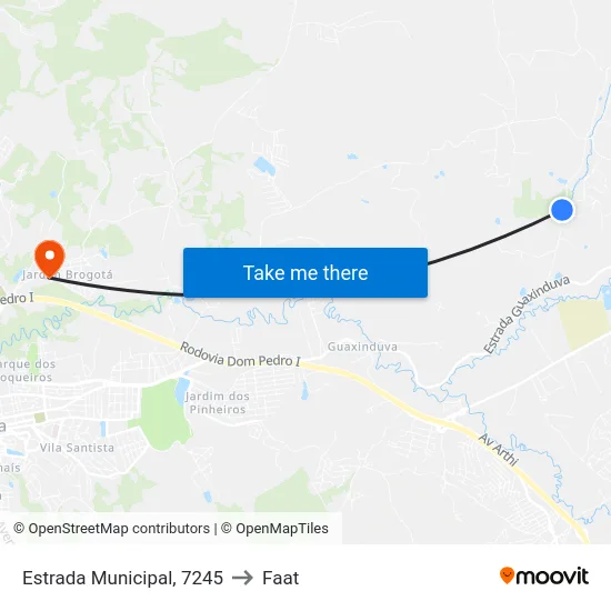 Estrada Municipal, 7245 to Faat map