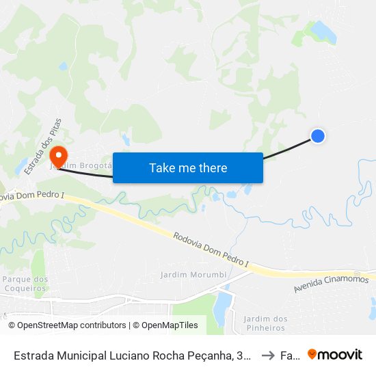 Estrada Municipal Luciano Rocha Peçanha, 3000 to Faat map