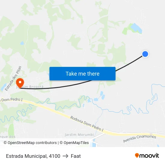 Estrada Municipal, 4100 to Faat map