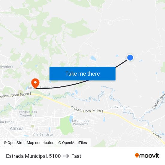 Estrada Municipal, 5100 to Faat map