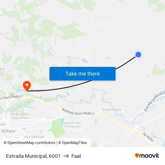 Estrada Municipal, 6001 to Faat map