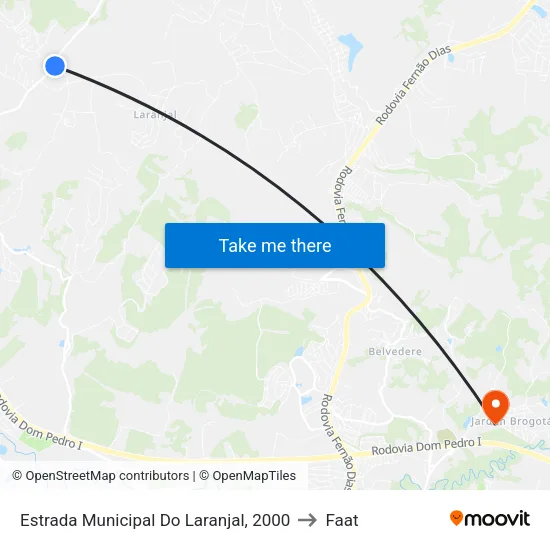 Estrada Municipal Do Laranjal, 2000 to Faat map