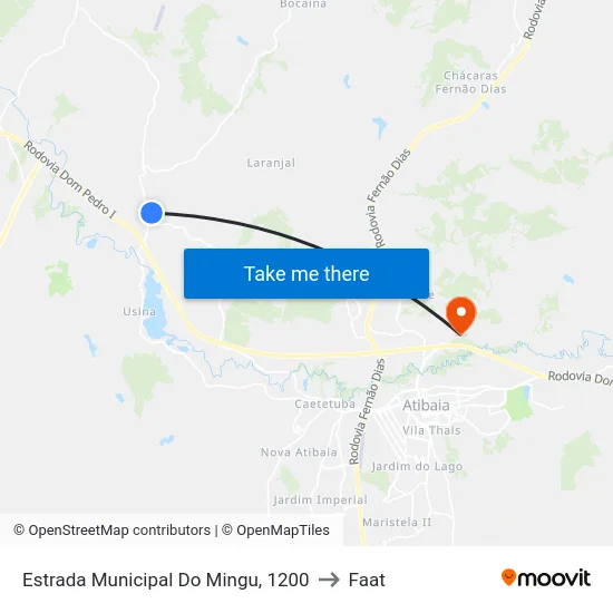 Estrada Municipal Do Mingu, 1200 to Faat map