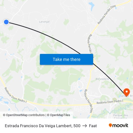 Estrada Francisco Da Veiga Lambert, 500 to Faat map