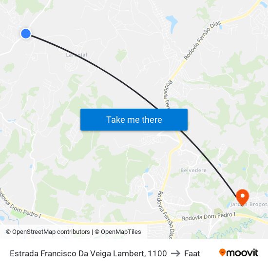 Estrada Francisco Da Veiga Lambert, 1100 to Faat map