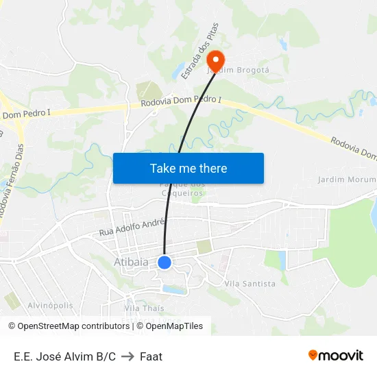 E.E. José Alvim B/C to Faat map