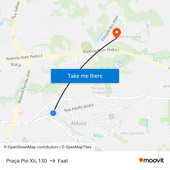 Praça Pio Xii, 130 to Faat map