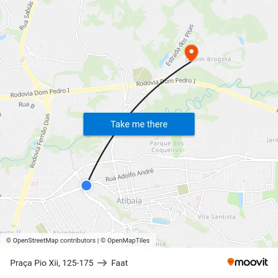 Praça Pio Xii, 125-175 to Faat map