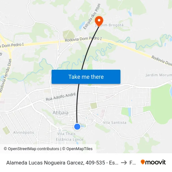 Alameda Lucas Nogueira Garcez, 409-535 - Escola Major to Faat map