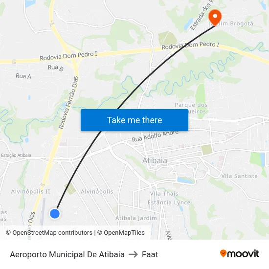 Aeroporto Municipal De Atibaia to Faat map
