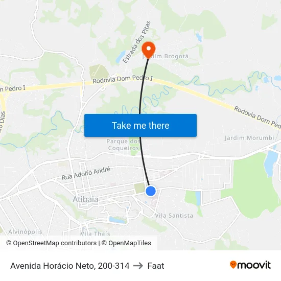 Avenida Horácio Neto, 200-314 to Faat map