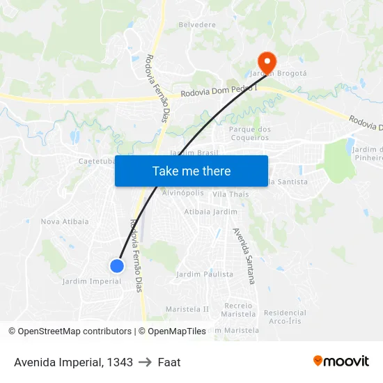 Avenida Imperial, 1343 to Faat map
