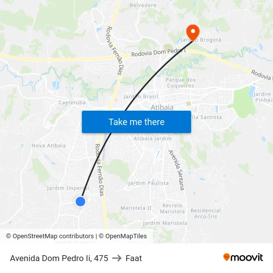 Avenida Dom Pedro Ii, 475 to Faat map