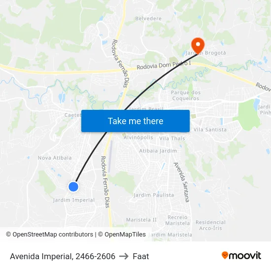 Avenida Imperial, 2466-2606 to Faat map